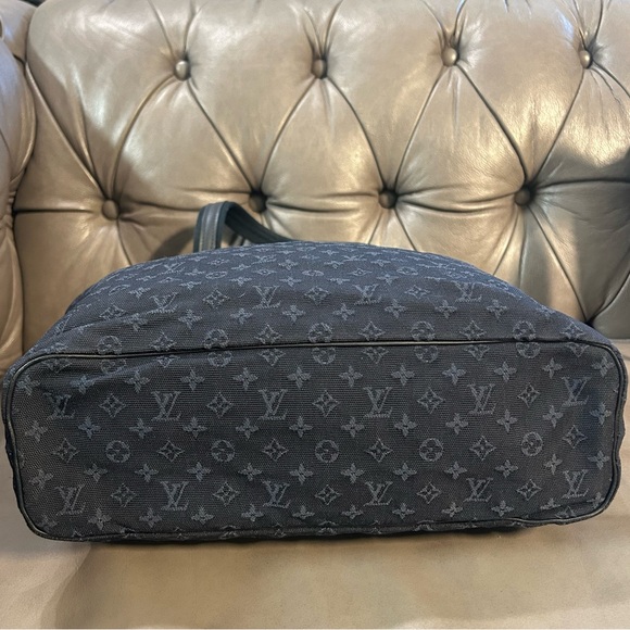 Louis Vuitton Josephine GM Navy Blue Denim Mini Lin Handbag Tote Bag LV - Picture 4 of 12